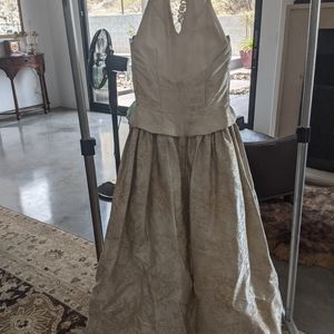 Bridal style or black tie Cache halter dress.